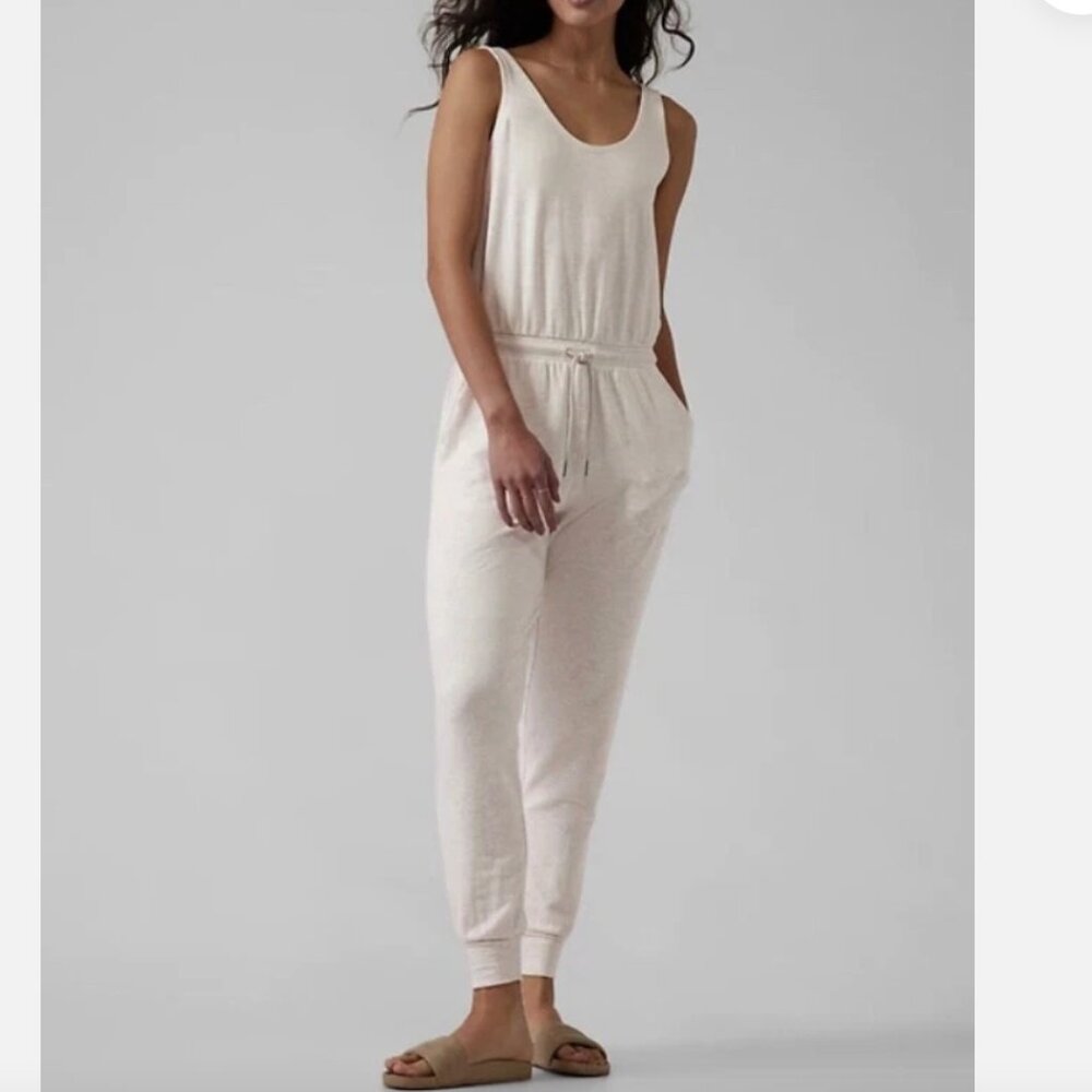 Athleta Balance Jumpsuit in Toasted Brown Heather Size S - Picture 2 of 7